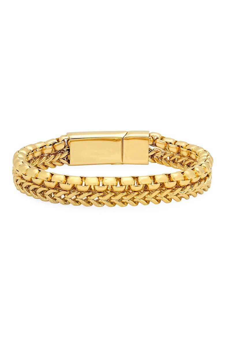 Box Chain Bracelet, Main, color, GOLD