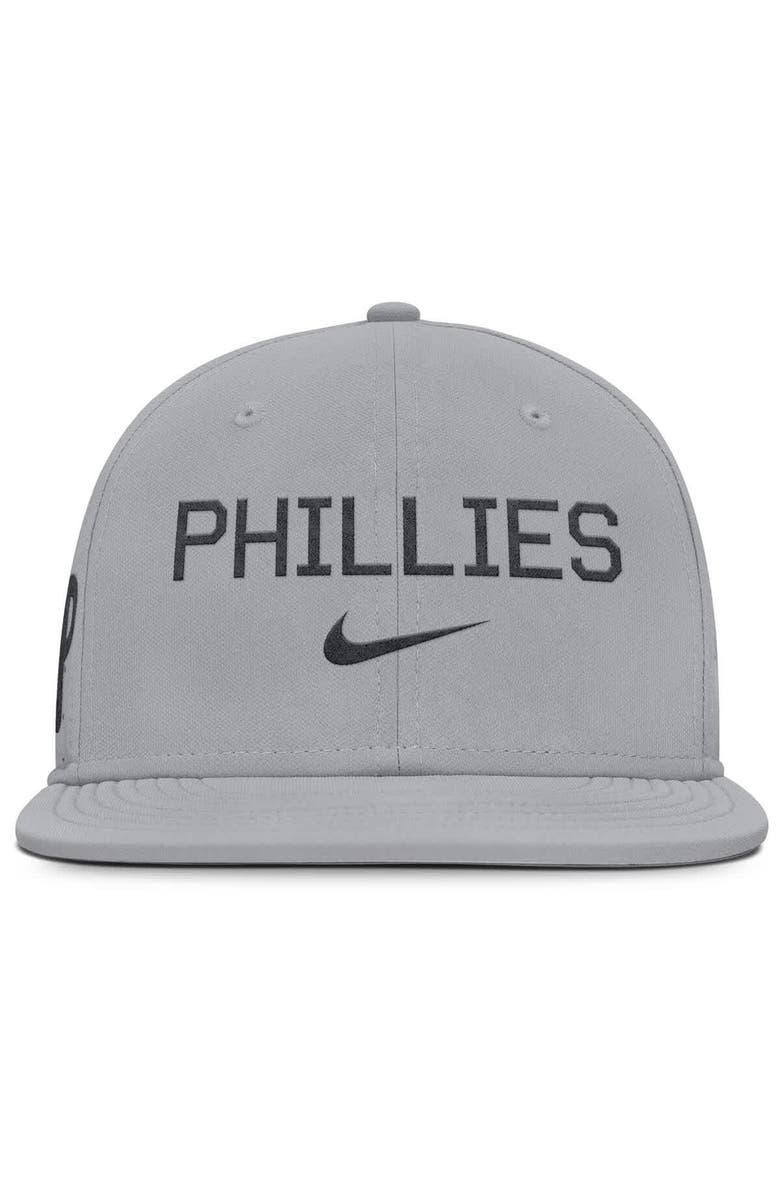 Nike Men's Nike Gray Philadelphia Phillies True Performance Fitted Hat, Alternate, color, 