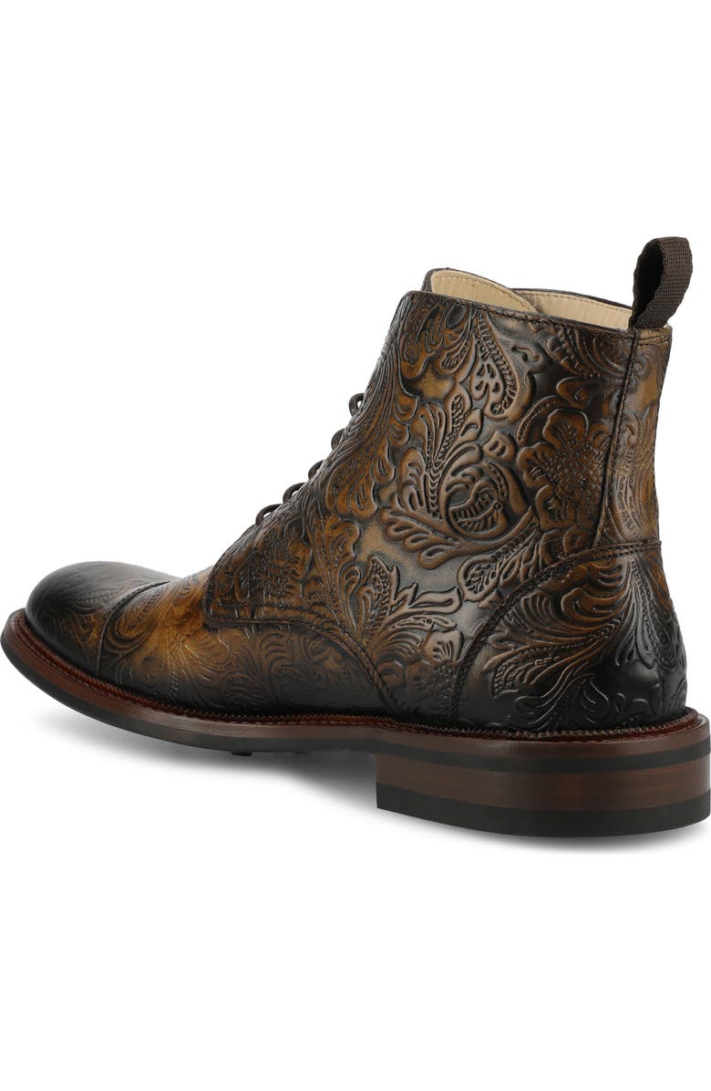TAFT The Rome Embossed Cap Toe Boot, Alternate, color,