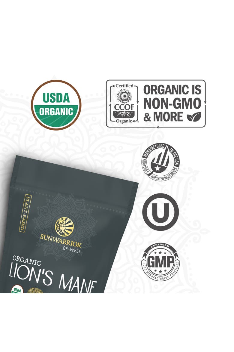 Organic Be Well Lion's Mane Mushroom Powder, 150gm, Alternate, color, No Color