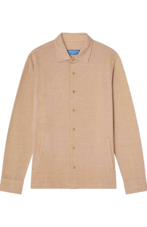 Walter Cashmere Blend Snap Front Shirt