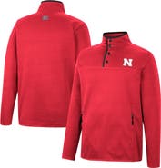 COLOSSEUM Men's Colosseum Scarlet Nebraska Huskers Rebound Quarter-Snap Jacket