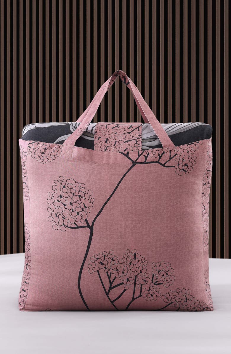 Bebejan Midnight Meadow Cotton Sateen Comforter Set, Alternate, color, Black