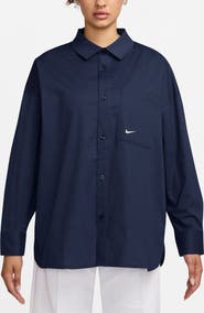 Nike Sportswear Chill Stretch Cotton Poplin Button-Up Shirt