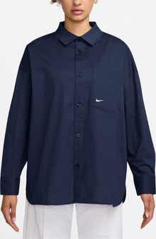 Nike Sportswear Chill Stretch Cotton Poplin Button-Up Shirt