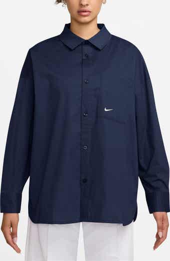 Nike Sportswear Chill Stretch Cotton Poplin Button-Up Shirt