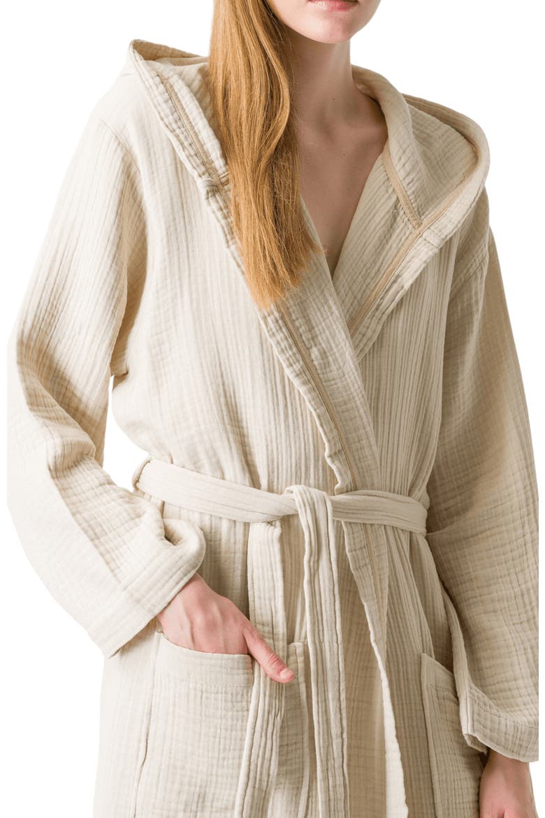 Soho Supersoft 4-Layer Cotton Gauze Robe, Alternate, color, Sand