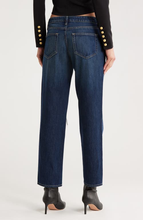 L Agence L'agence Nevia Low Rise Slouch Straight Leg Jeans In Blue