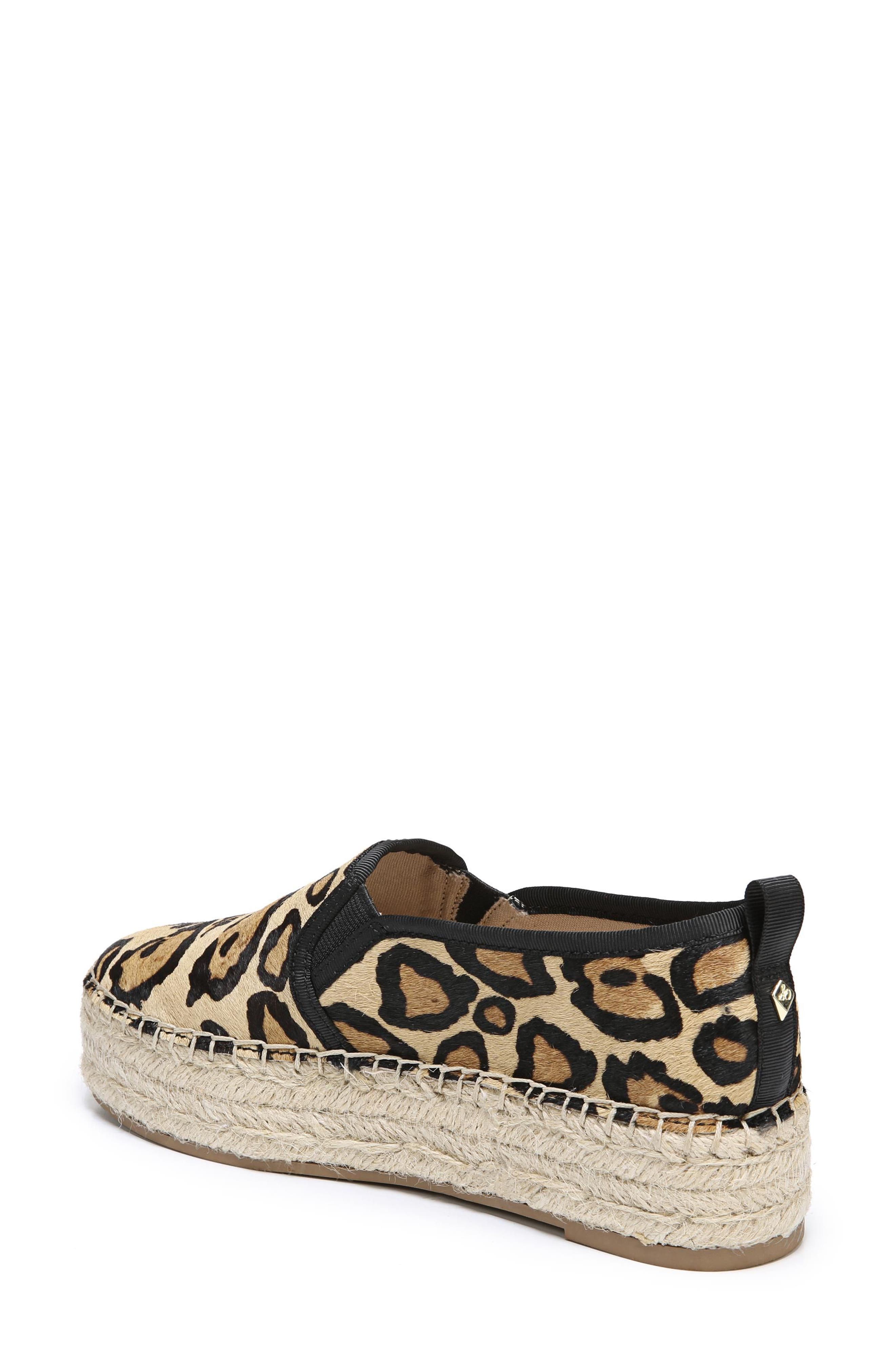 'Carrin' Espadrille Flat, Alternate, color, NEW NUDE LEOPARD CALF HAIR