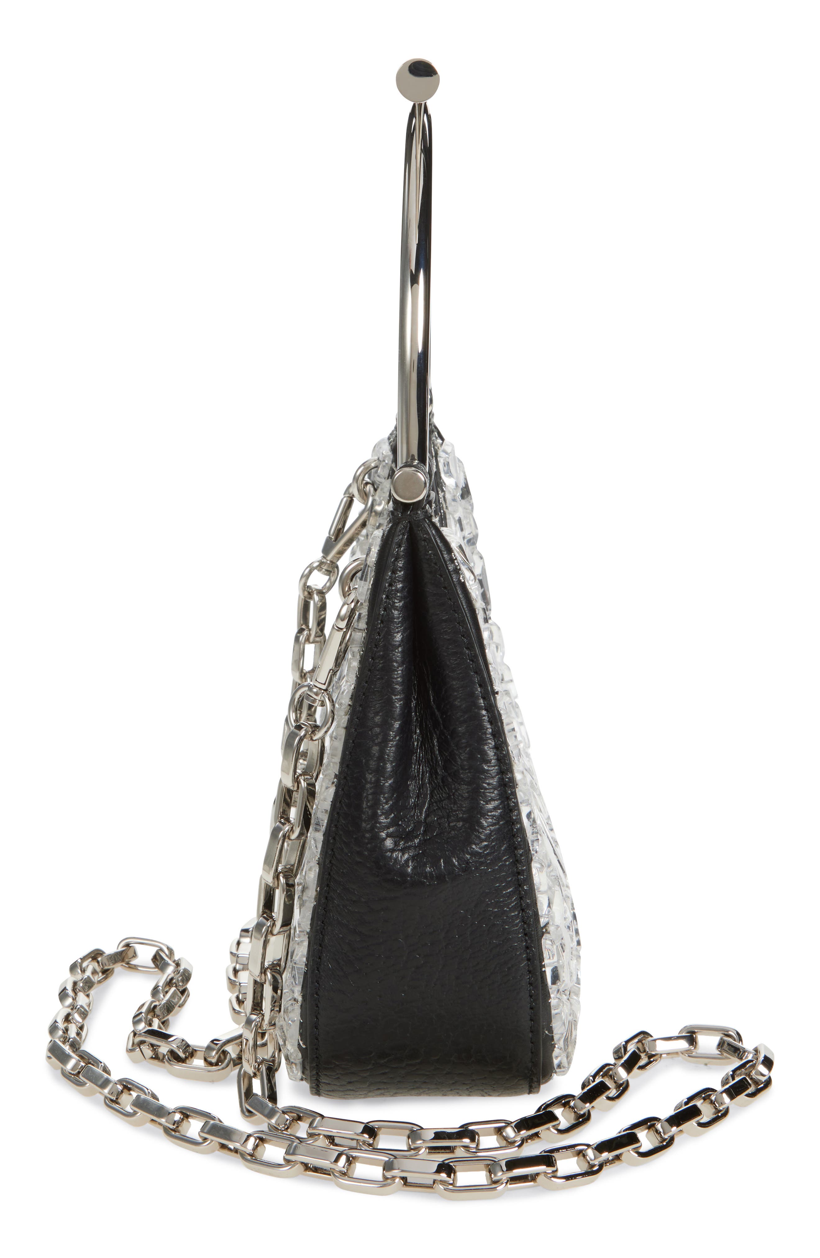 McQueen Mini T-Bar Crossbar Leather Handbag, Alternate, color, 