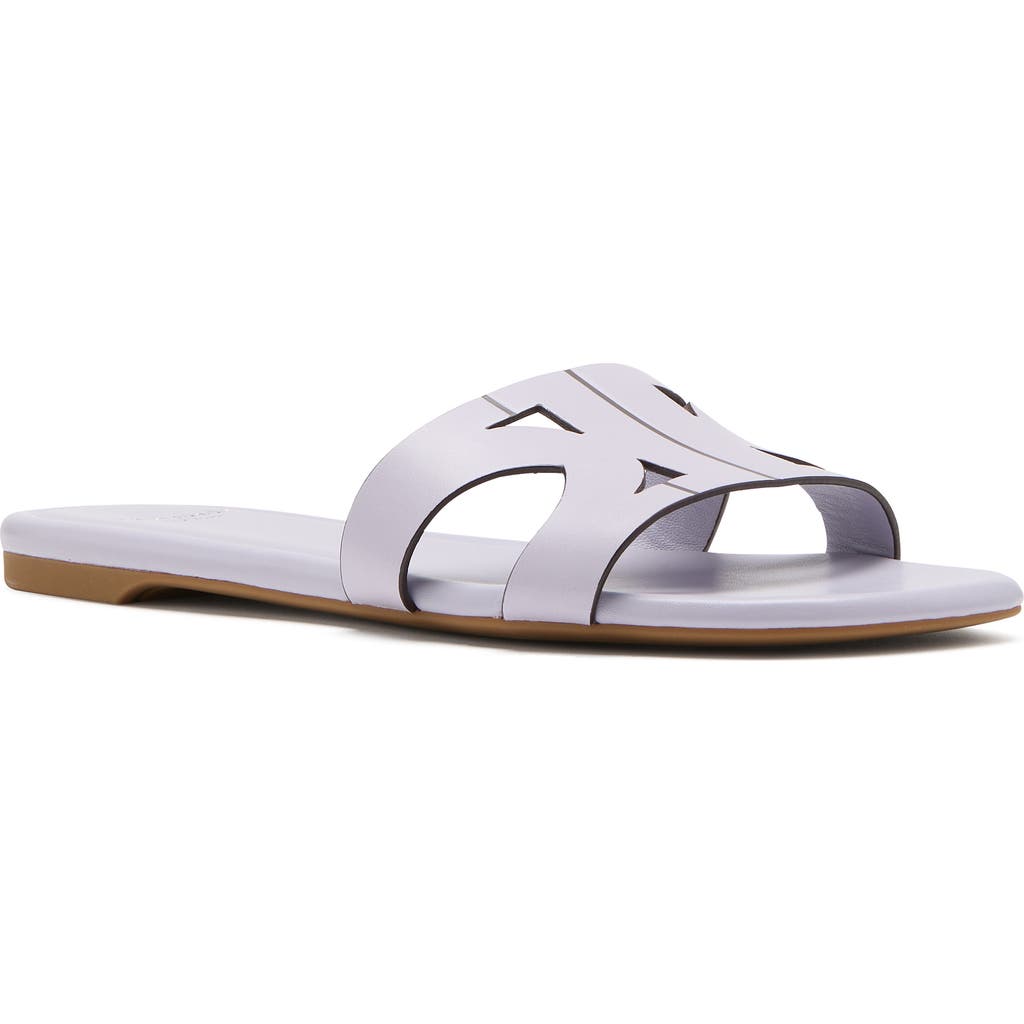 Kate Spade New York Duo Smooth Leather Slide Sandal In Lavender Cream