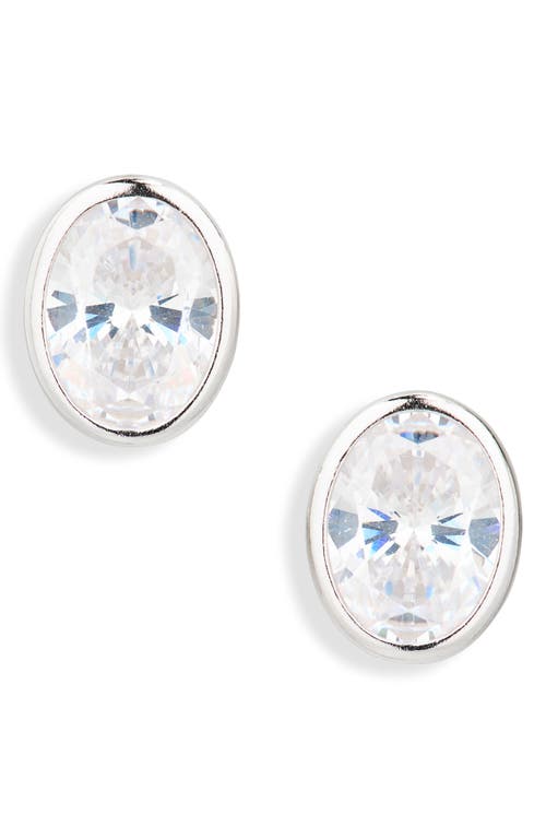 Shashi Cubic Zirconia Stud Earrings In Pattern