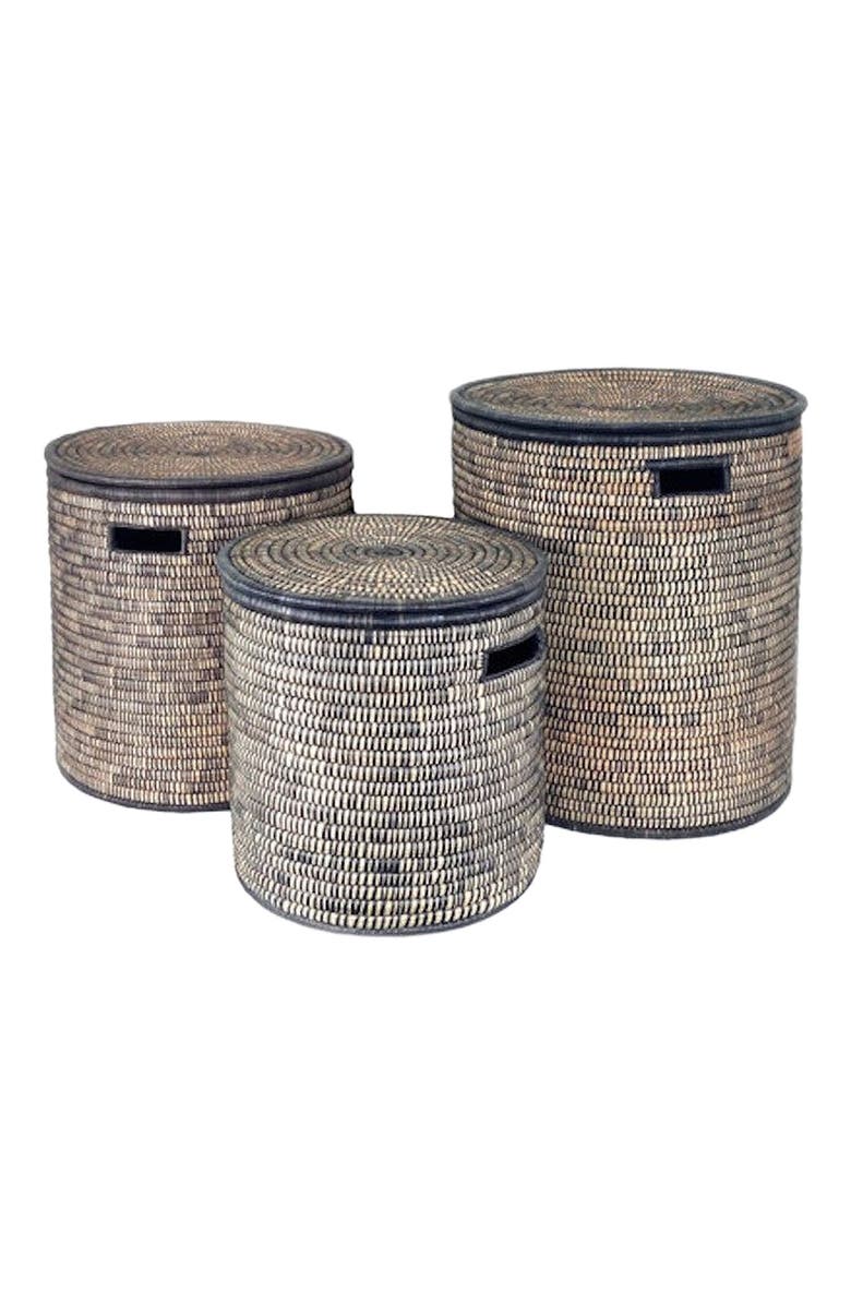 Mbare Brown Malawi Basket, Alternate, color, Black