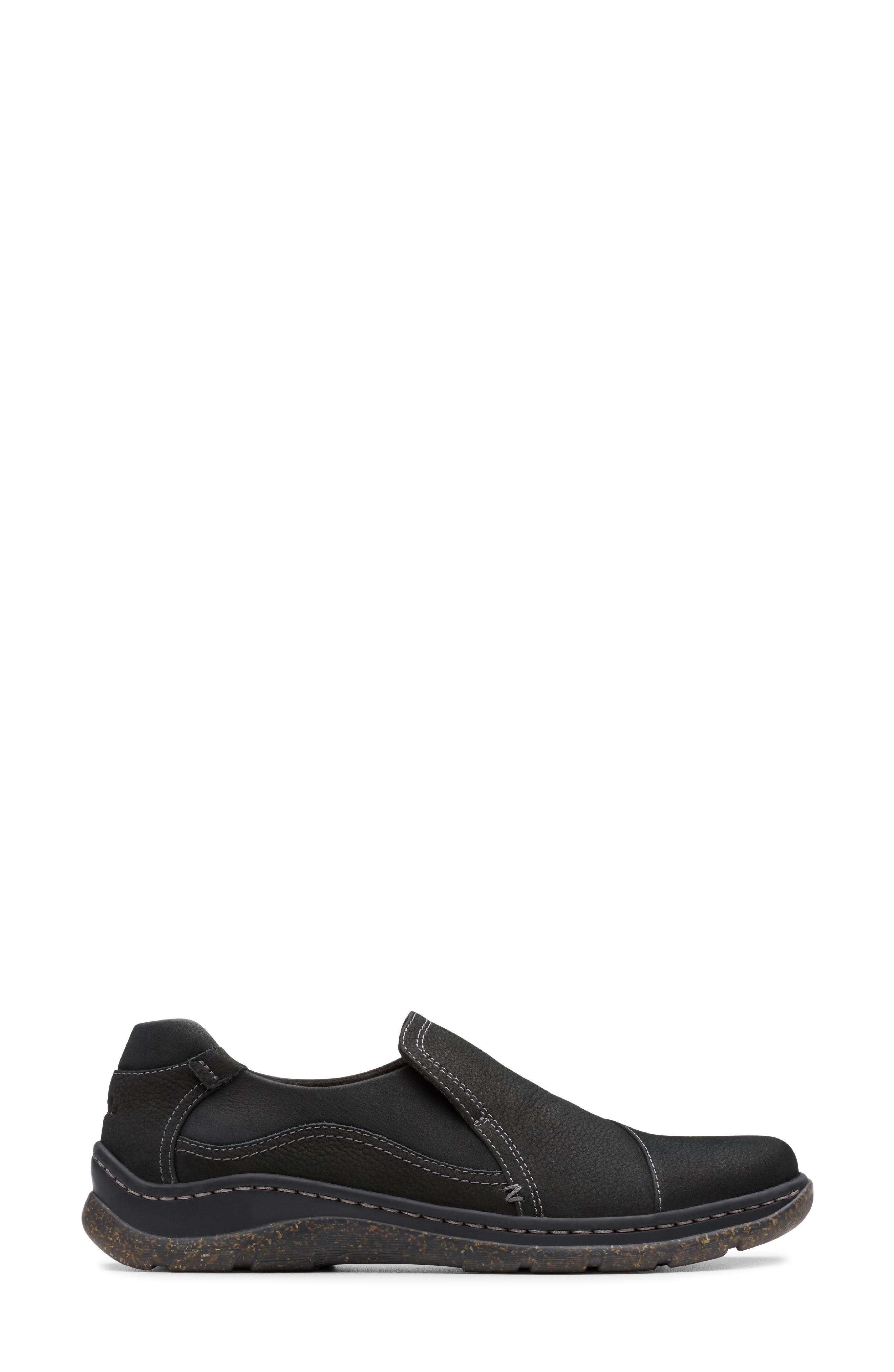 Clarks<sup>®</sup> Orlene Slip On Sneaker, Alternate, color, Black Leather