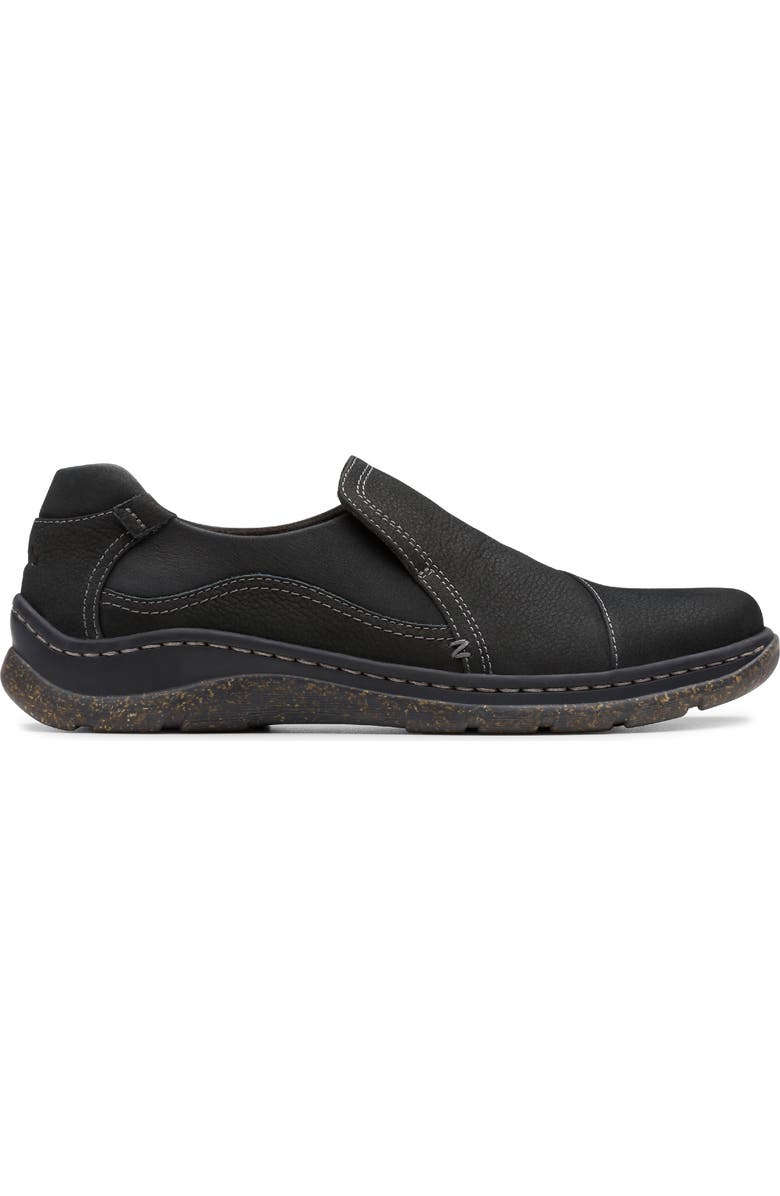 Clarks<sup>®</sup> Orlene Slip On Sneaker, Alternate, color, Black Leather