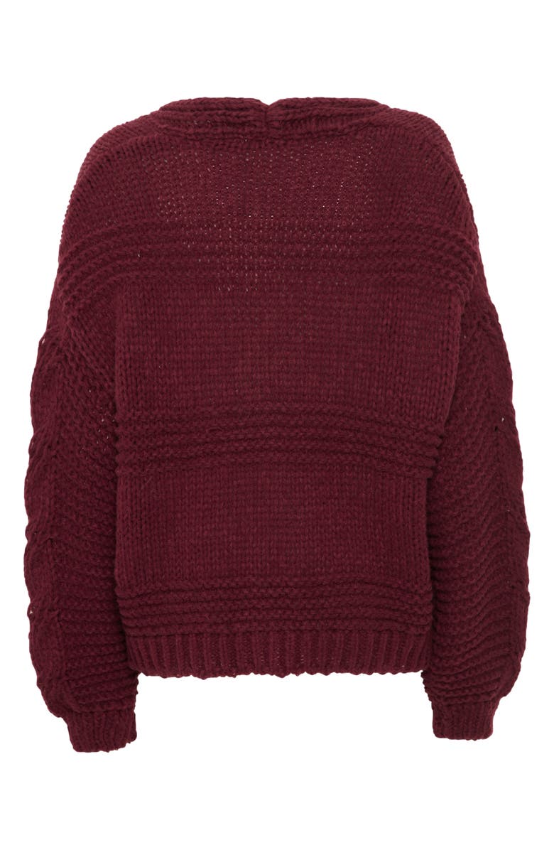 ICHI V-Neck Cardigan, Alternate, color, Port Royal