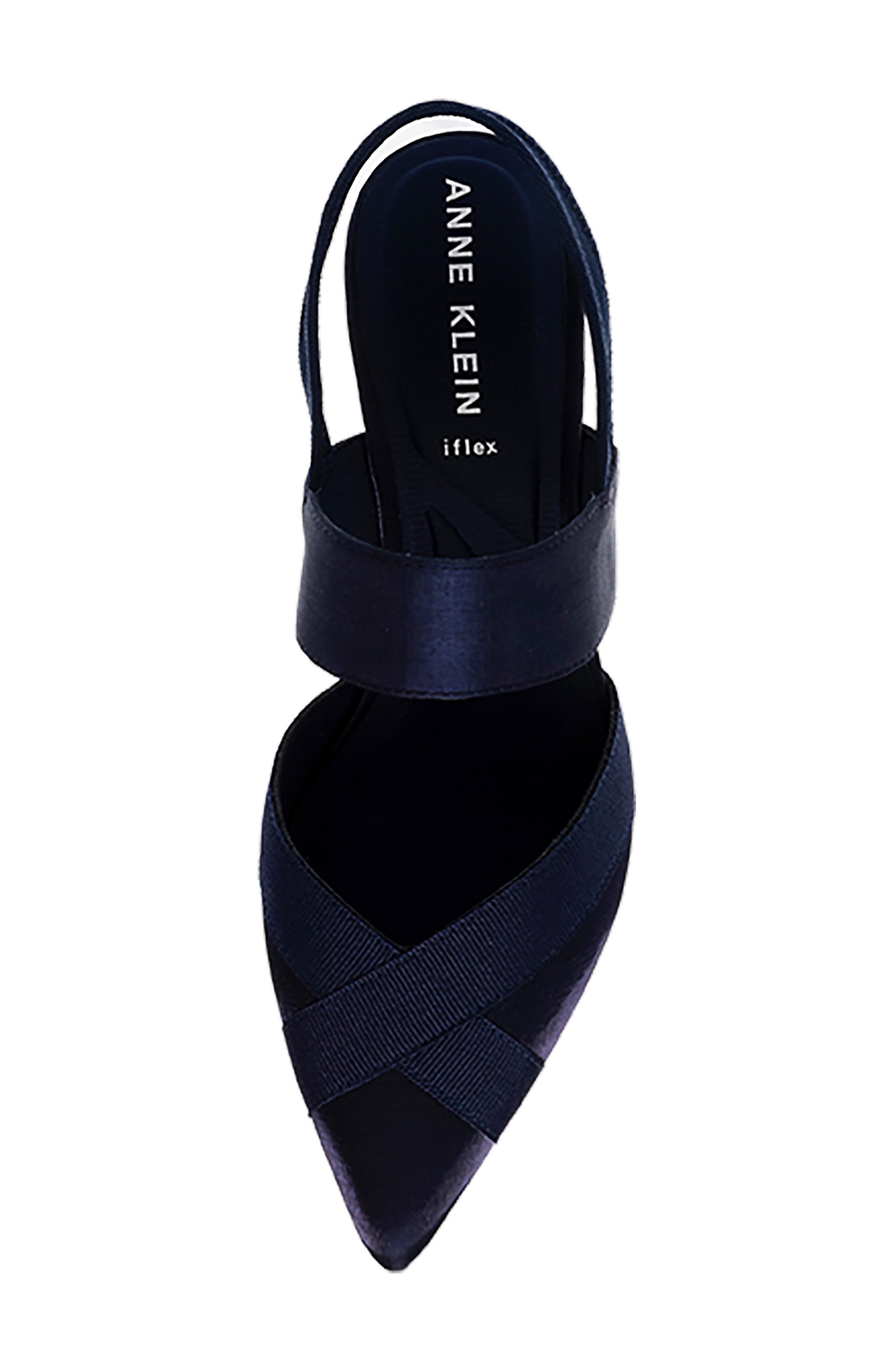 Ireland Kitten Heel Pointed Toe Pump, Alternate, color, NAVY FABRIC