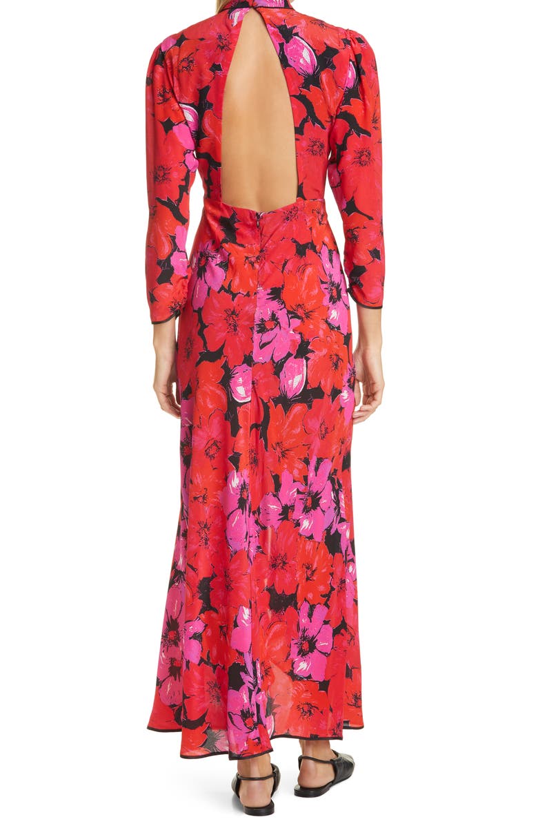 RIXO Dani Floral Print Silk Maxi Dress, Alternate, color,