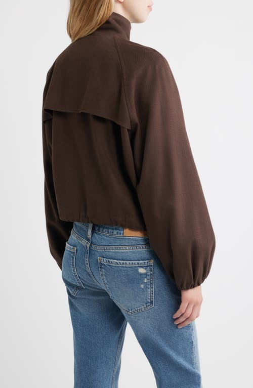 Rails Blake Stand Collar Drawstring Jacket In Brown