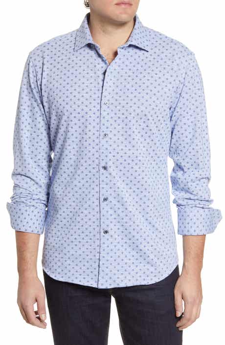 Regular Fit Knit Button-Up Shirt