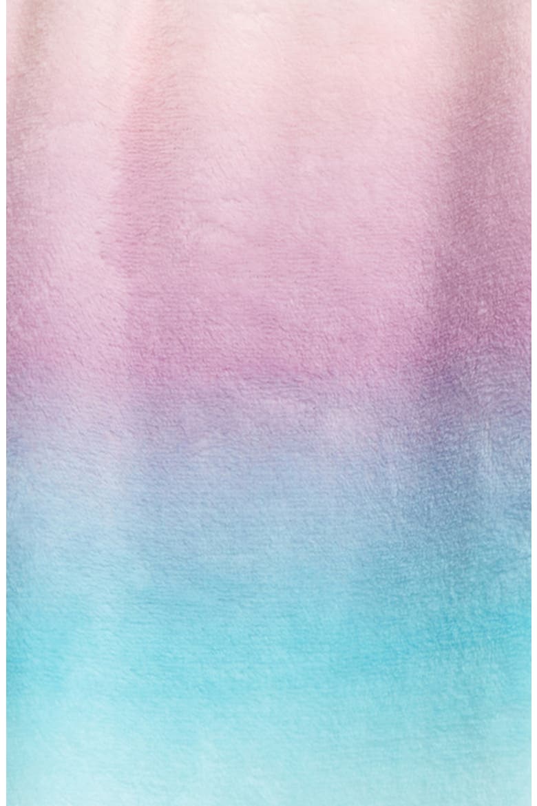 Kids' Fleece Pajama Pants with Scrunchie, Alternate, color, TEAL RADIANCE- PINK OMBRE