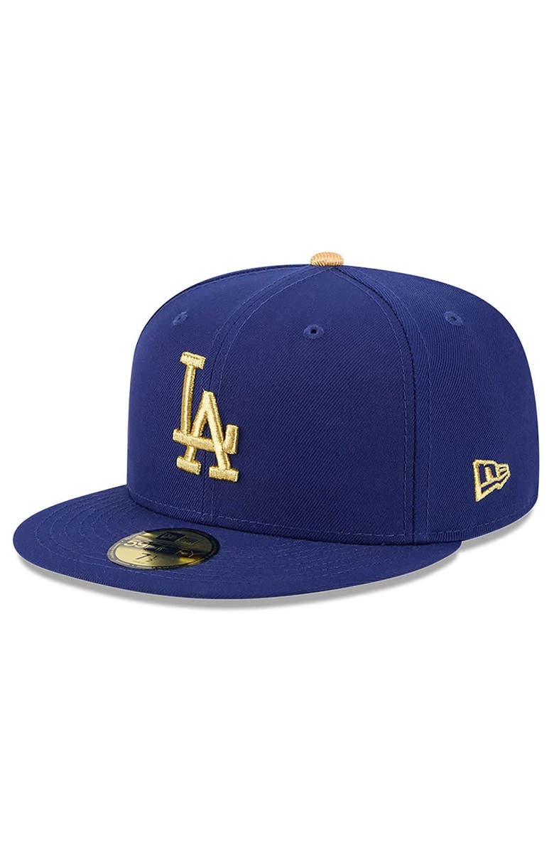 New Era Men's New Era  Royal Los Angeles Dodgers 2025 Gold Collection 59FIFTY Fitted Hat, Alternate, color, 