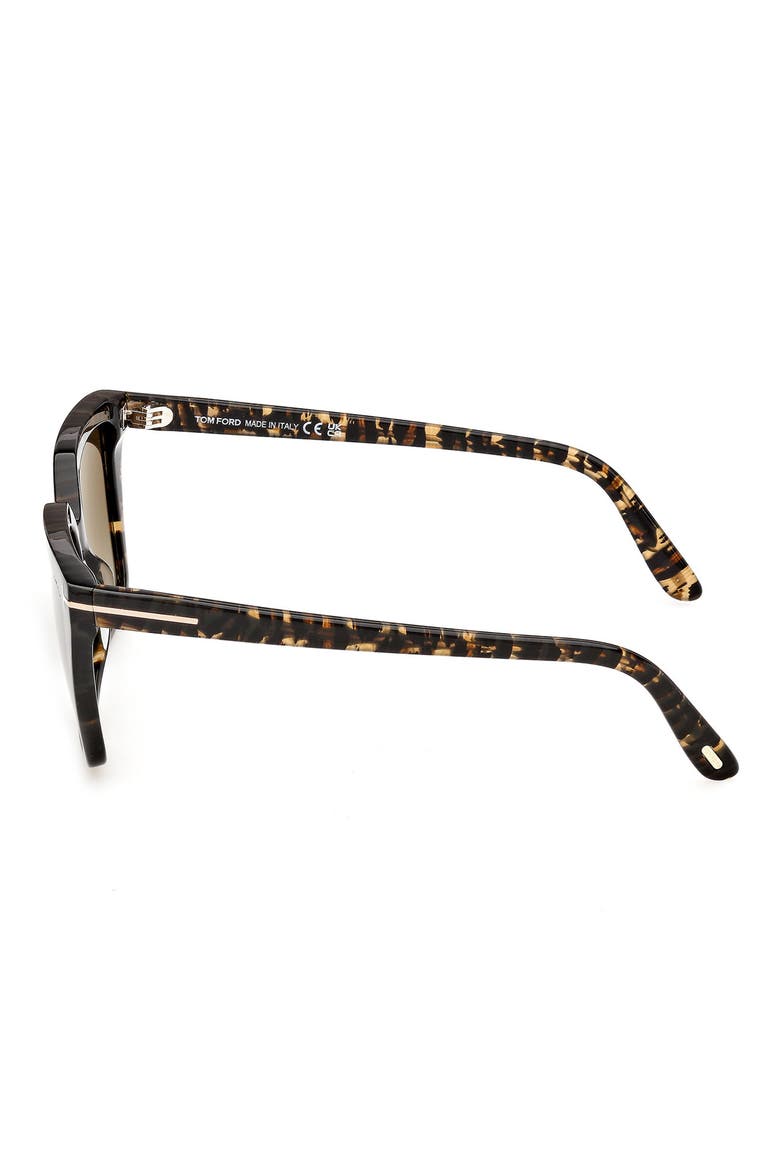 Erin 02 54mm Square Gradient Sunglasses, Alternate, color, SHINY LEOPARD HAVANA ROSE GOL