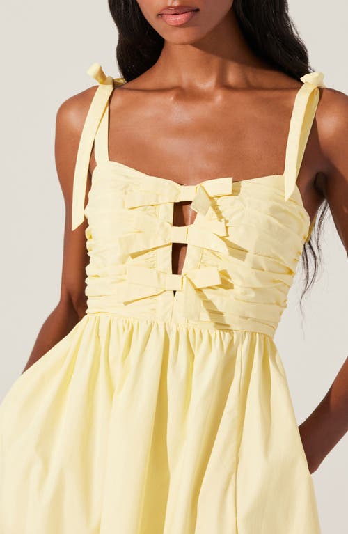 Astr The Label Helia Sleeveless A-line Dress In Lemon