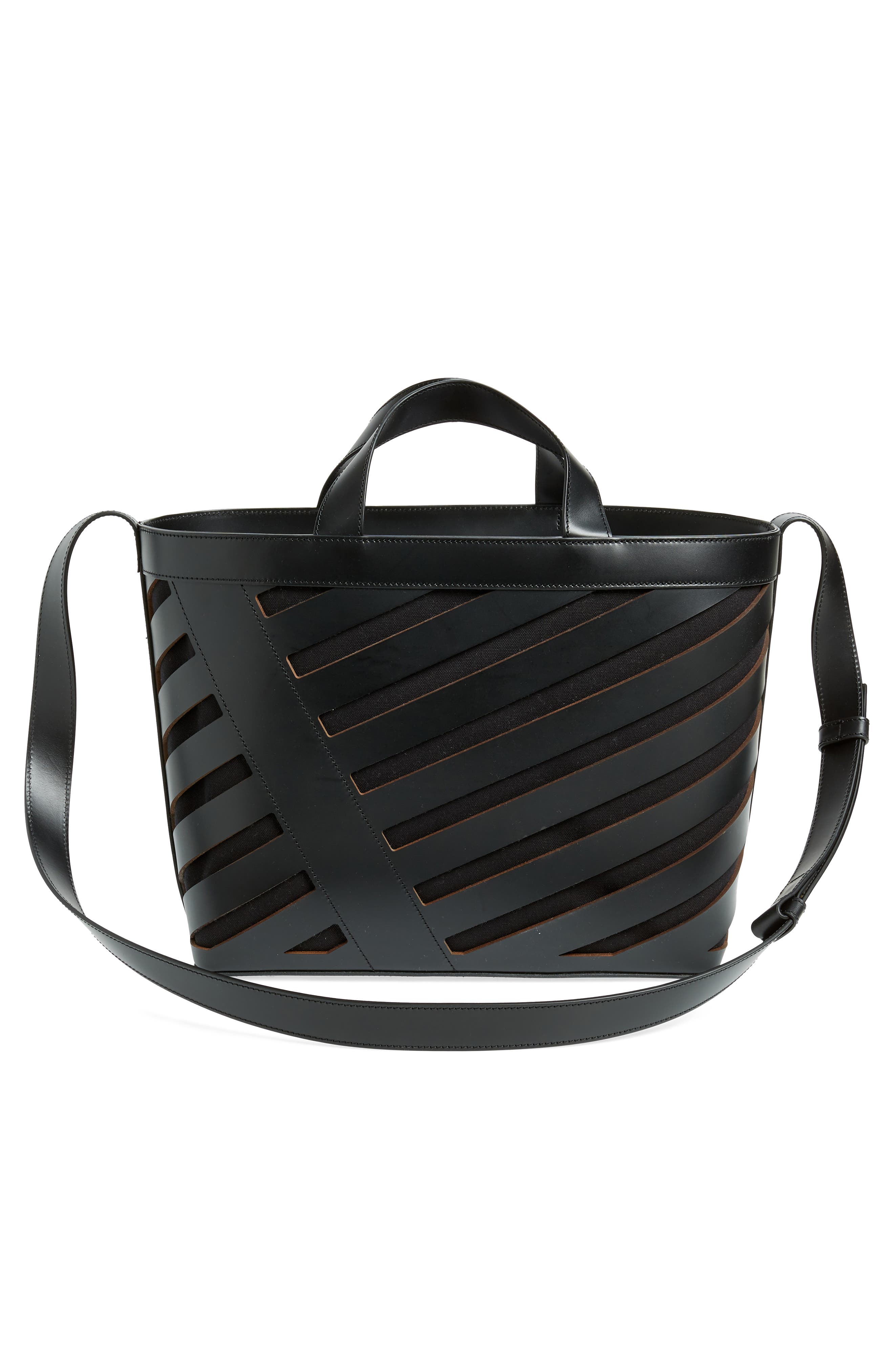 Off-White Small Cutout Diagonal Tote, Alternate, color, 