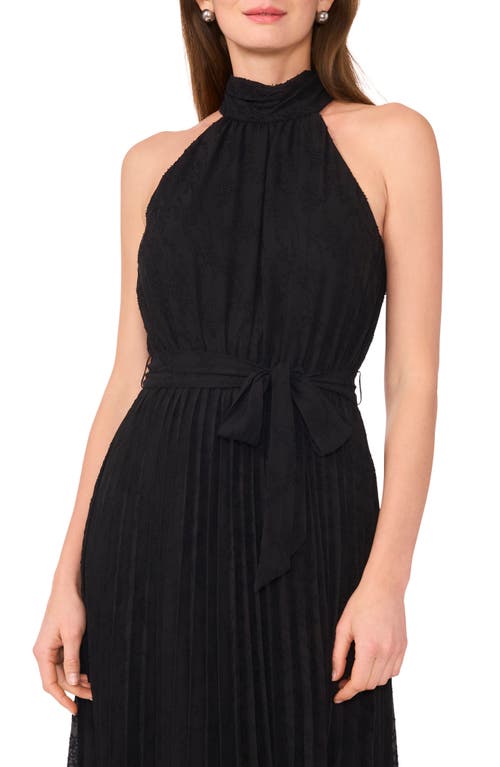 Halogen ® Pleated Tie Waist Maxi Dress In Black