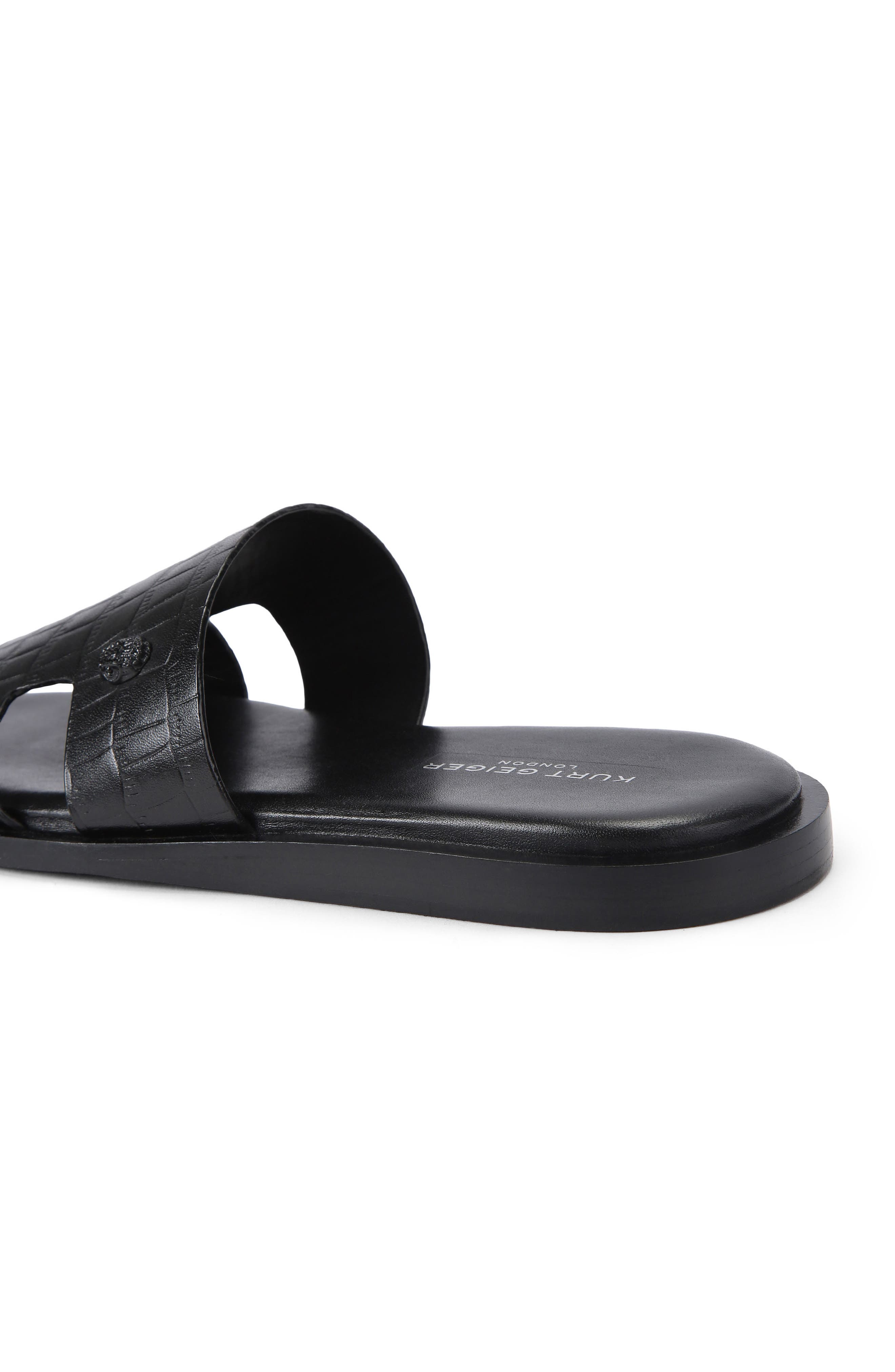 Kurt Geiger London Bond Cutout Slide Sandal, Alternate, color, Charcoal