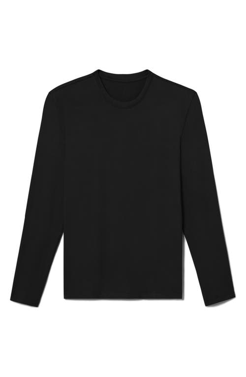 Tommy John Long Sleeve Lounge Shirt In Black