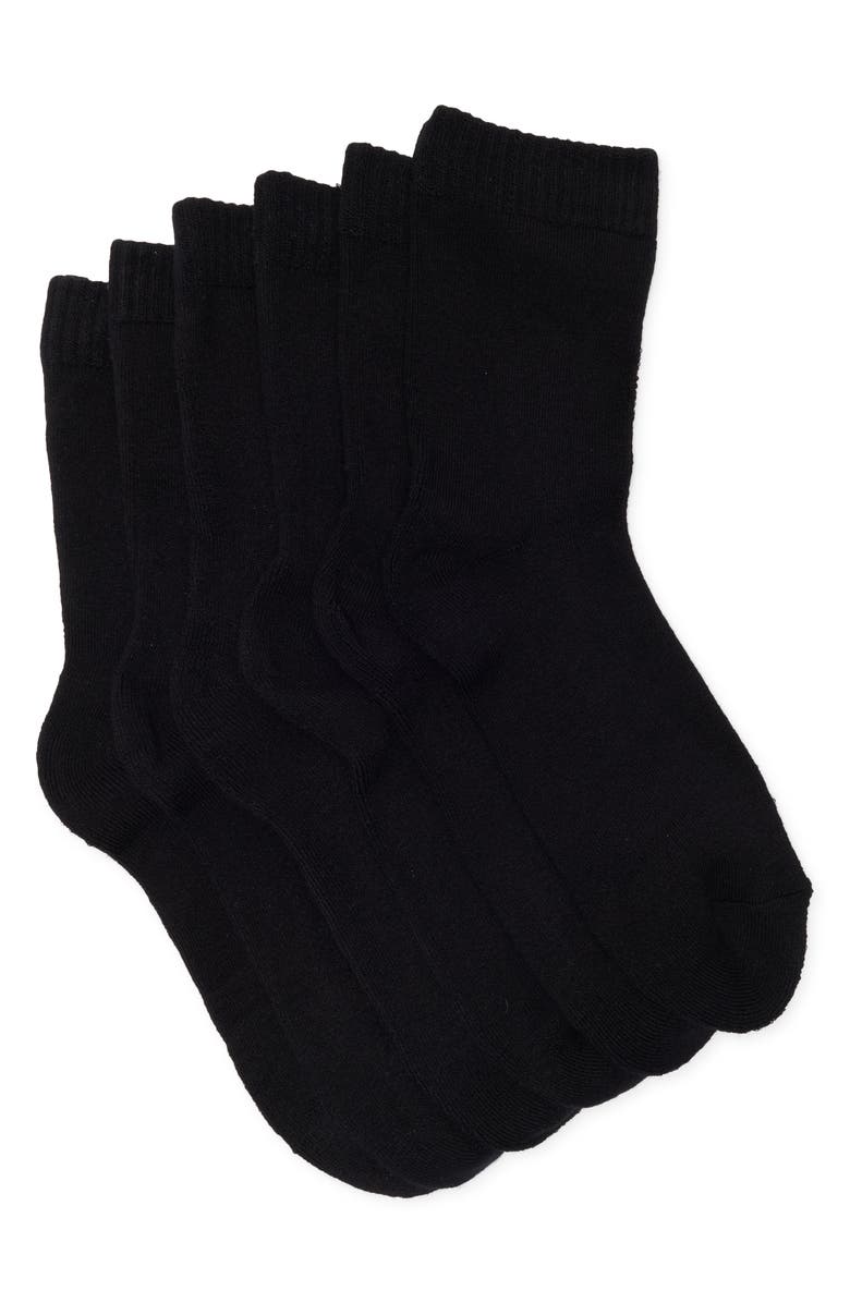Tahari 3-Pack Crew Socks, Main, color, Black
