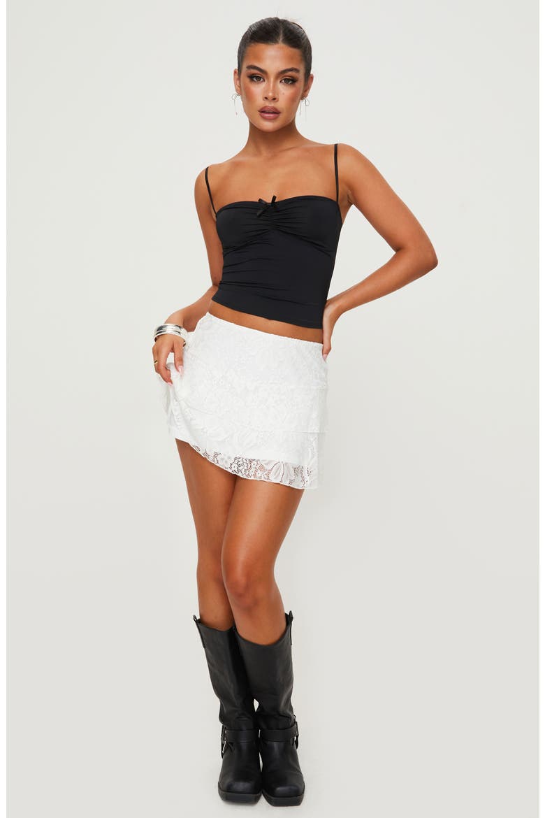 Vihaan Ruched Crop Camisole, Alternate, color, BLACK