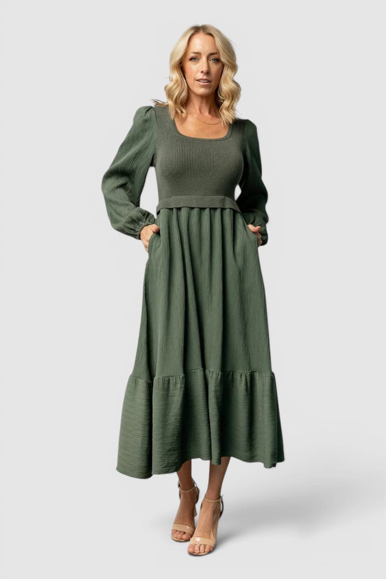 Alva Sweater Dress, Main, color, Dusty Green