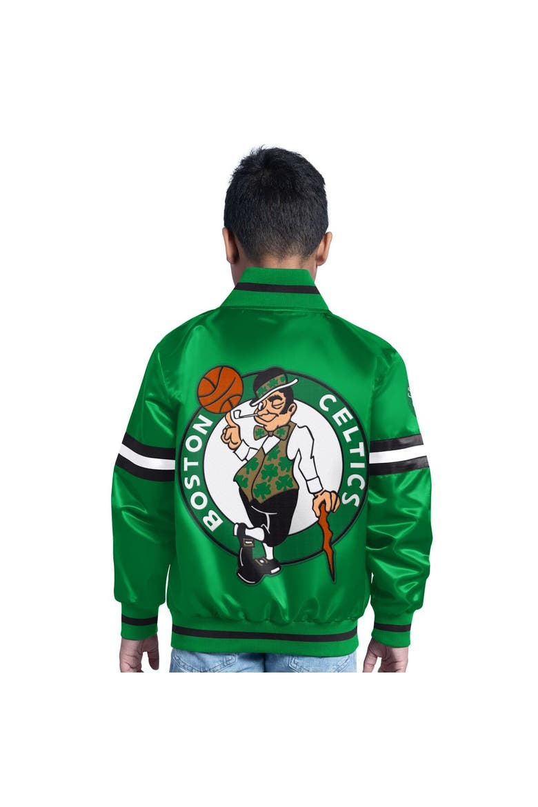 Youth Kelly Green Boston Celtics Scrimmage Full-Snap Varsity Jacket, Alternate, color, Kelly Green