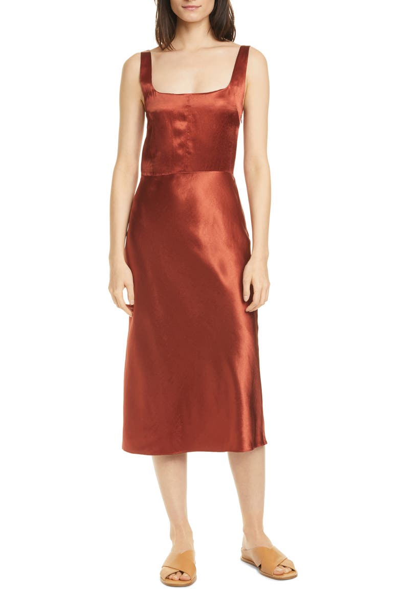 Satin Slipdress, Main, color, SANGRE