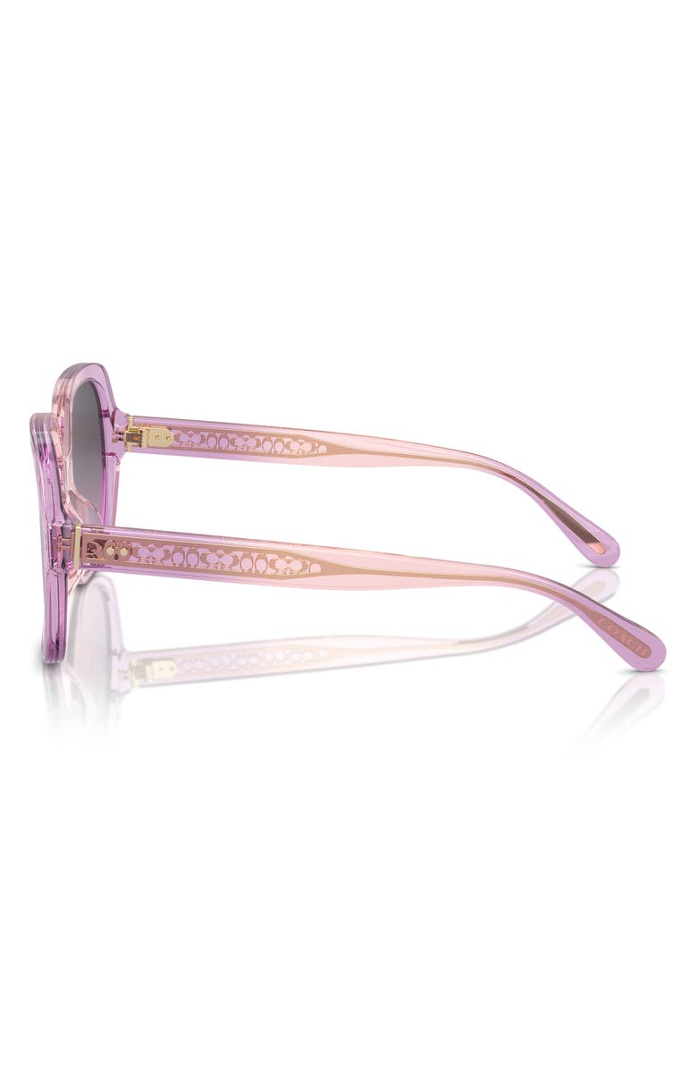 COACH 54mm Square Gradient Sunglasses, Alternate, color, Pink Gradient