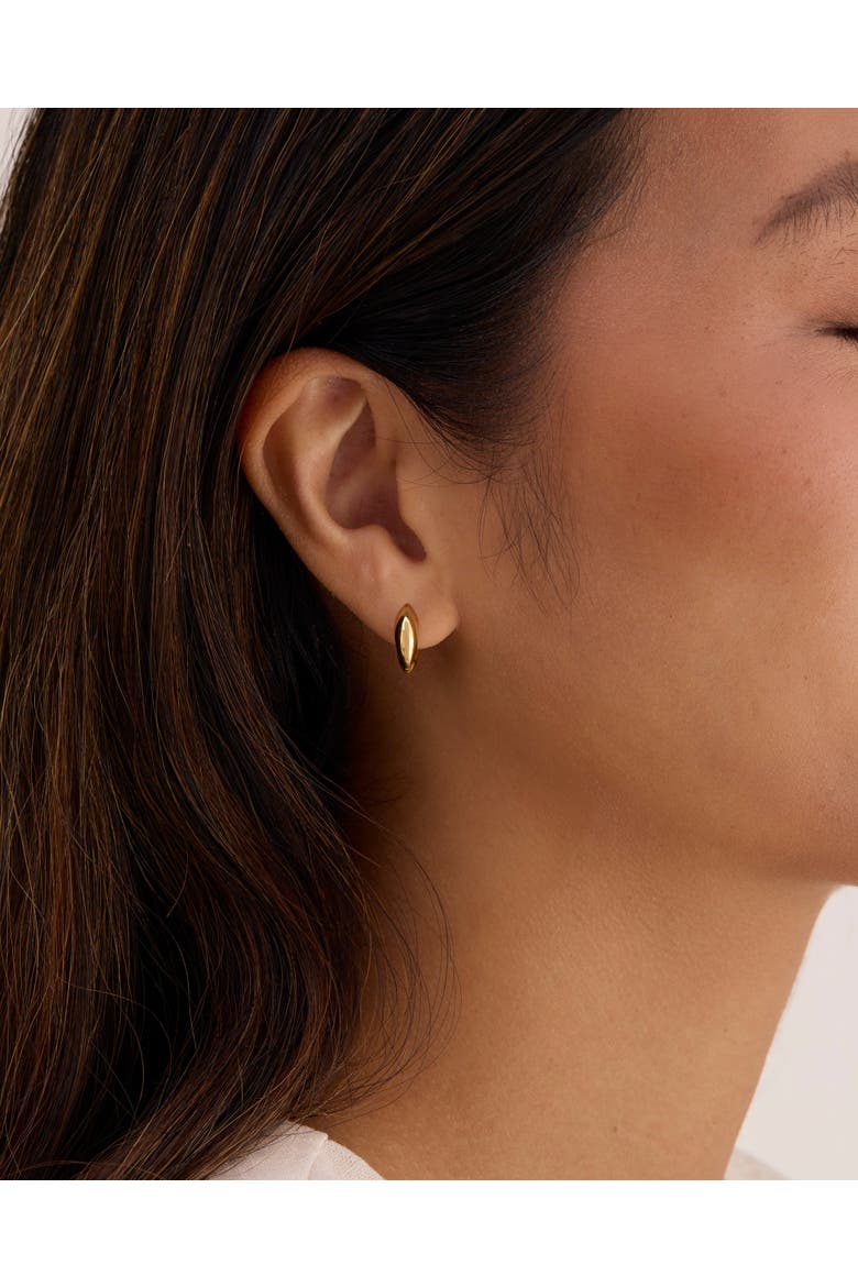 Iris Reversible Gold Huggie Hoops, Alternate, color, Gold