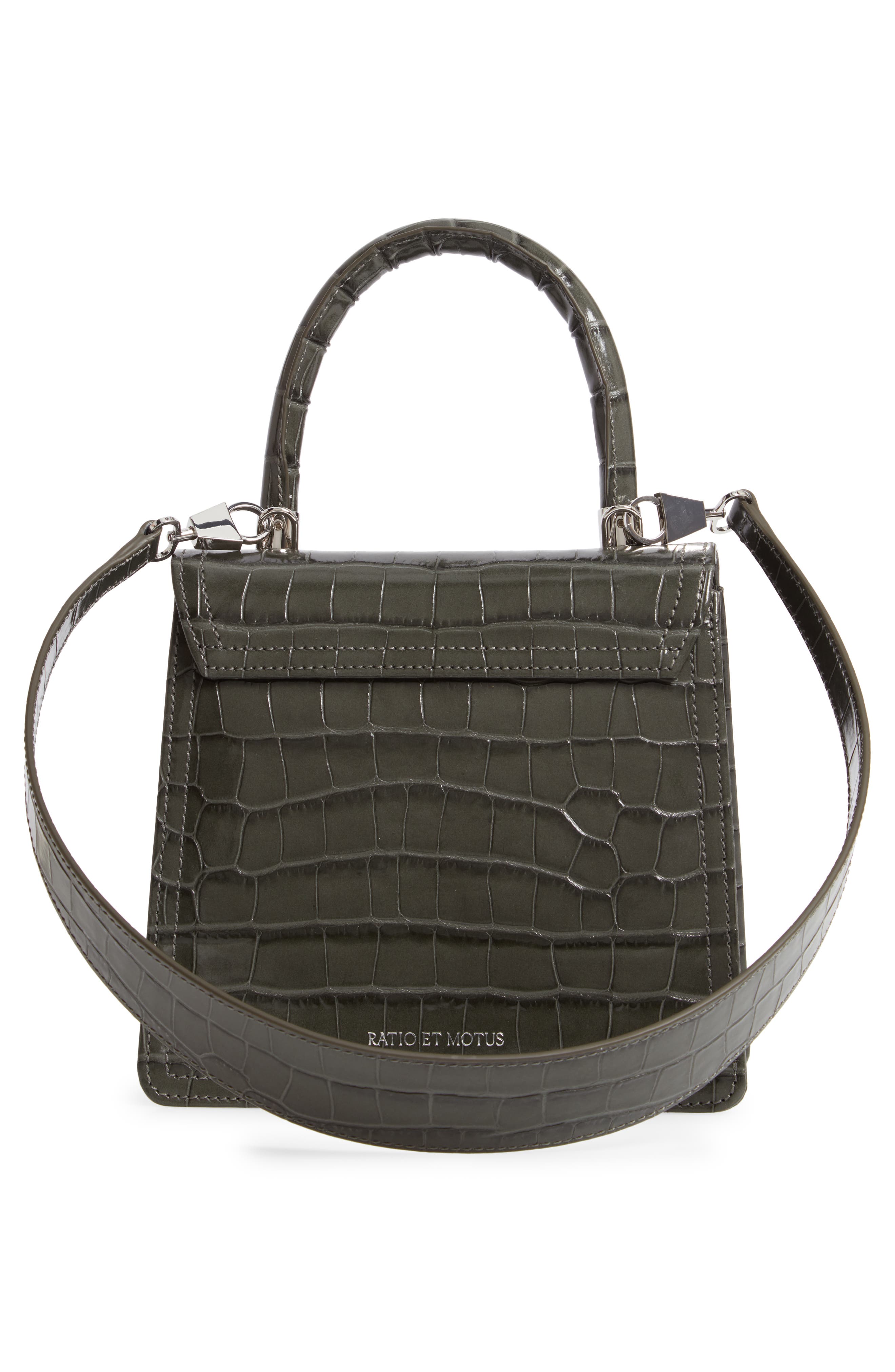 Ratio et Motus Lady Croc Embossed Leather Top Handle Bag, Alternate, color, 