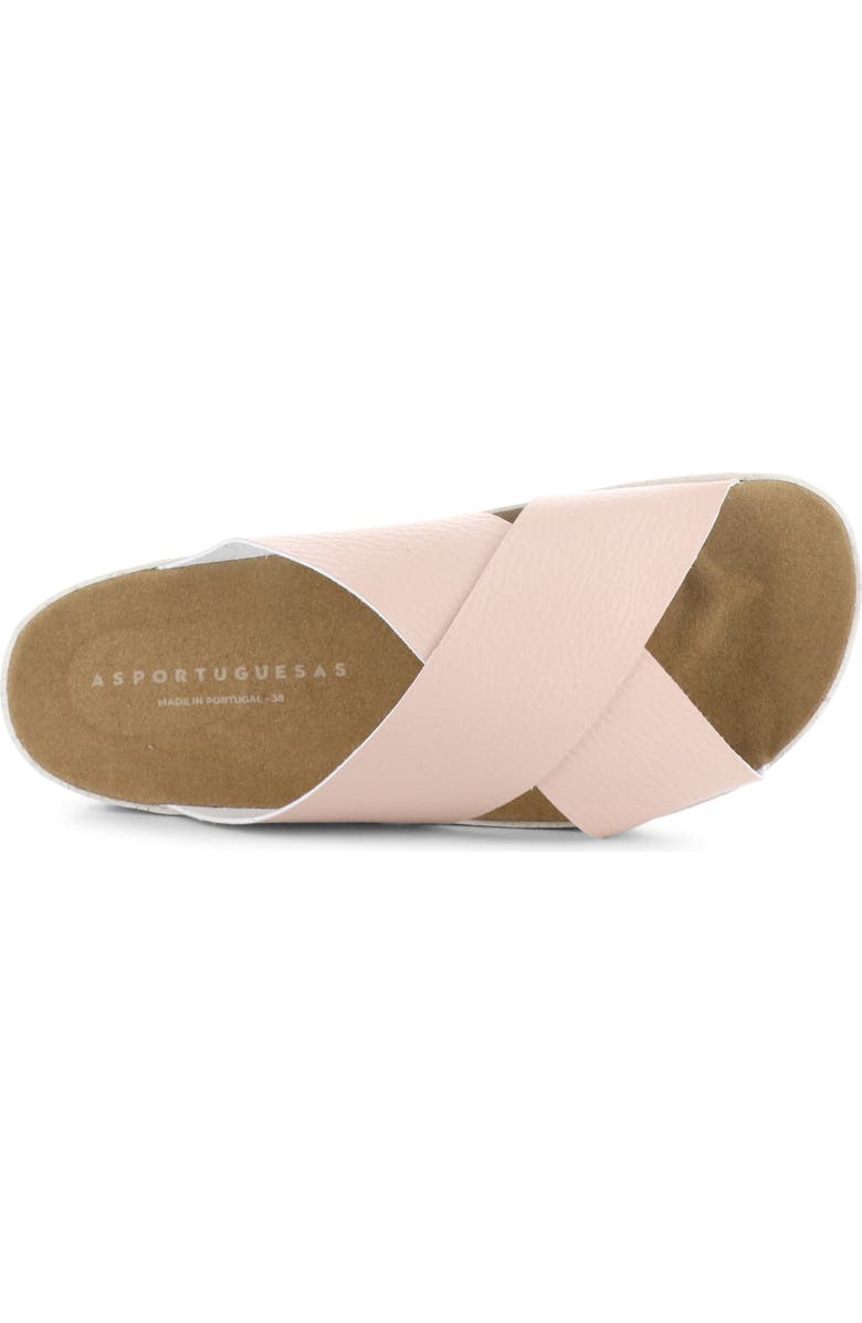 Asportuguesas by Fly London Cross Slide Sandal, Alternate, color, Pink