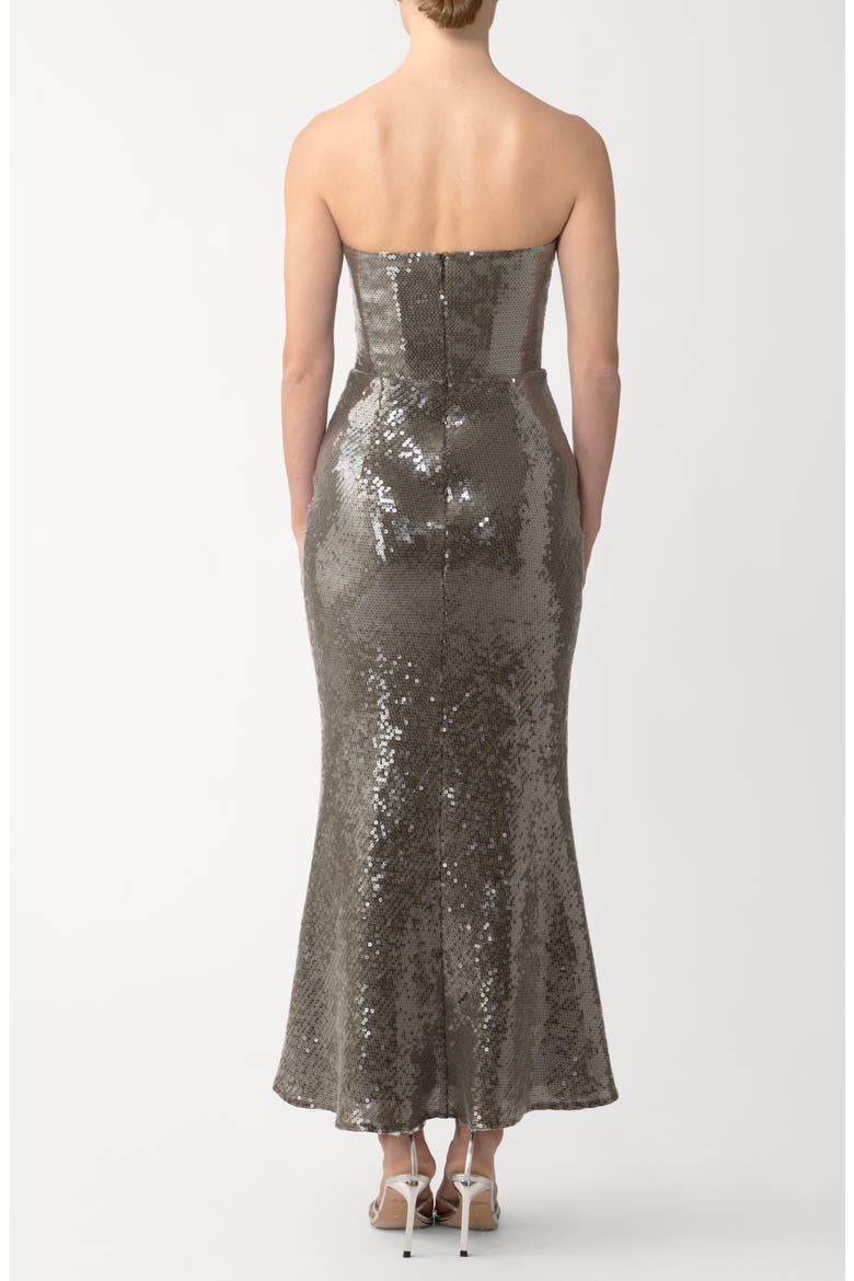 Ciara Sequin Strapless Mermaid Gown, Alternate, color, SMOKEY OLIVE