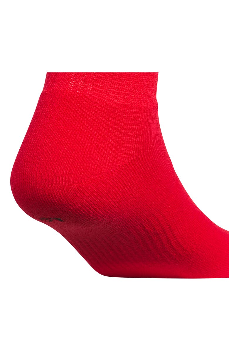 adidas Gender Inclusive Originals Trefoil 6-Pack Quarter Socks, Alternate, color, Scarlet/ Green/ Royal Blue