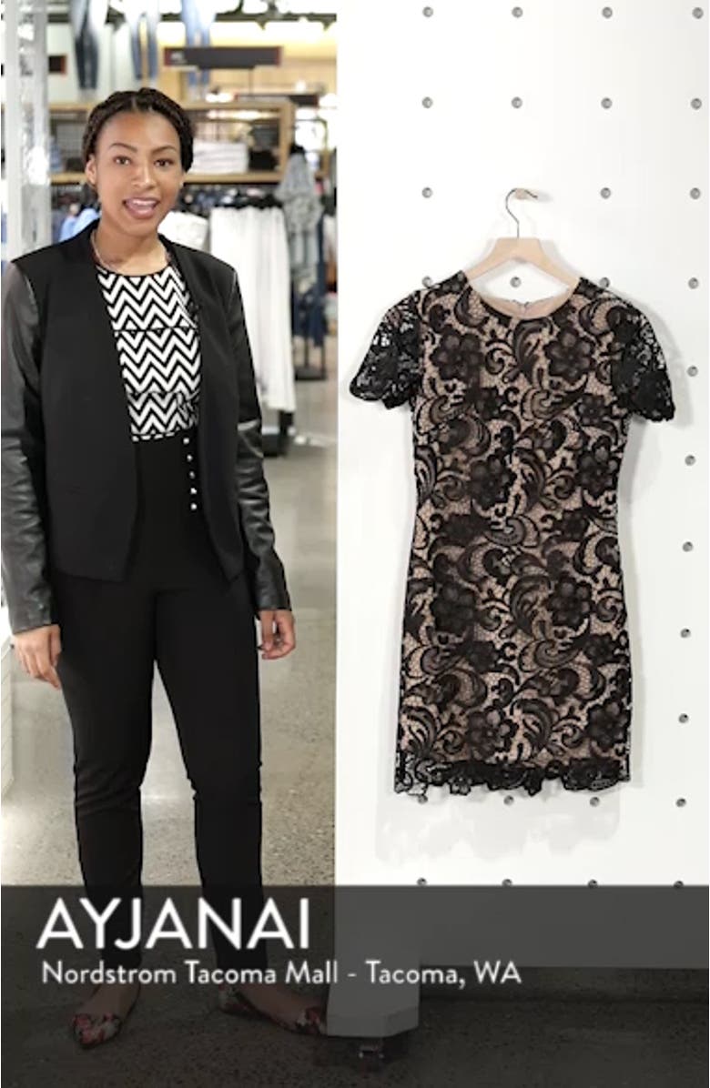 Anna Crochet Lace Sheath Dress, sales video thumbnail