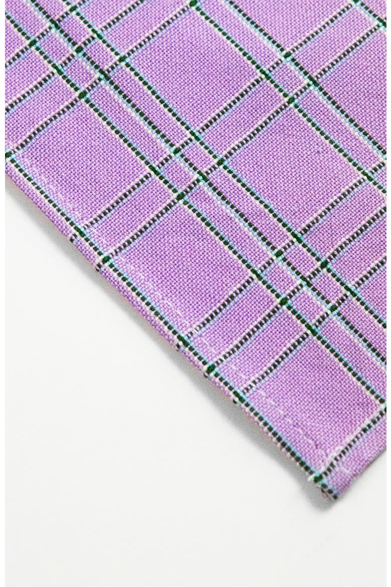 Chiapas Handwoven Plaid Cotton Placemats, Set of 4, Alternate, color, Lilac