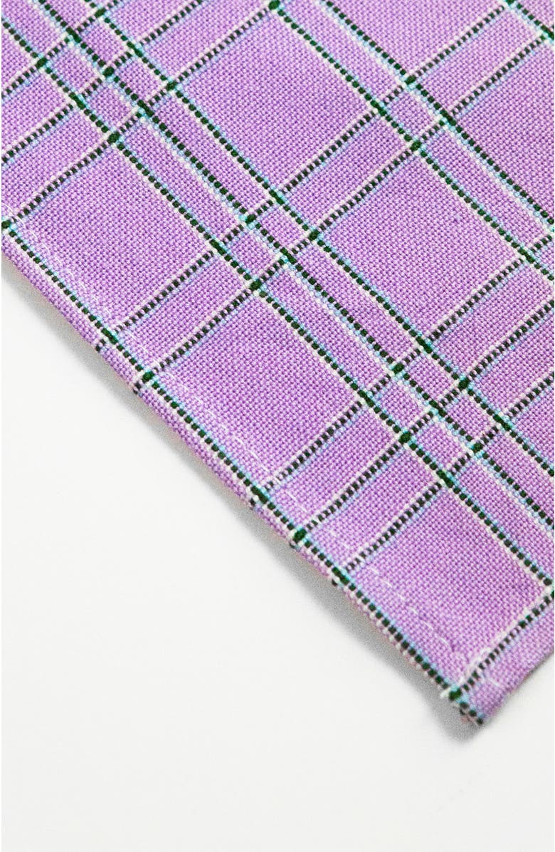 Archive New York Chiapas Handwoven Plaid Cotton Placemats, Set of 4, Alternate, color, Lilac