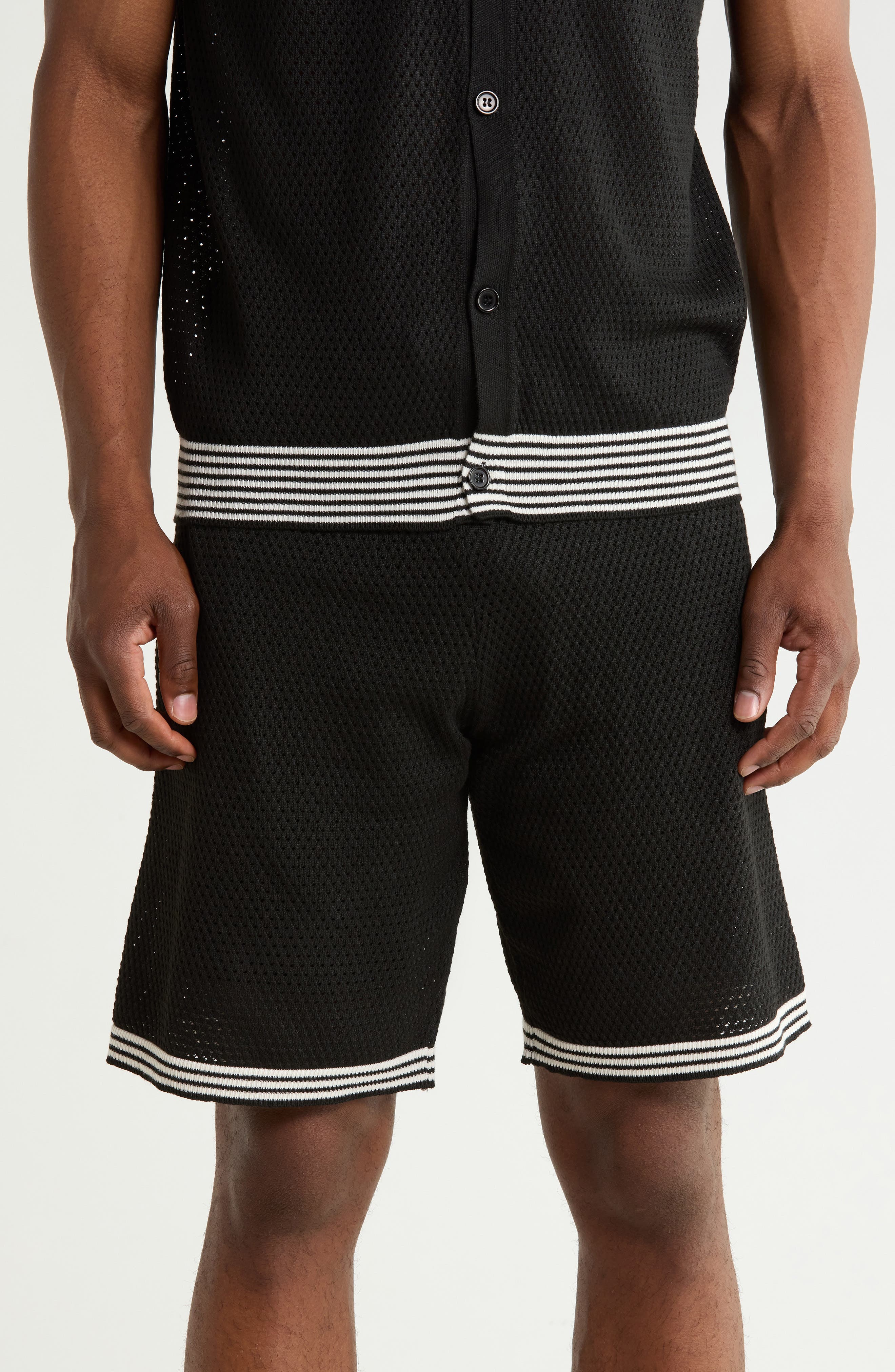 Textured Knit Shorts