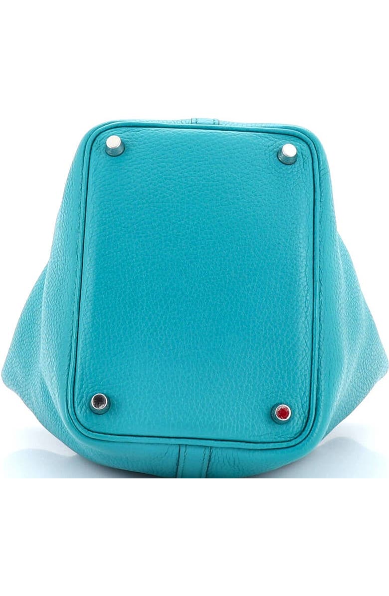 Pre-Owned Hermes Picotin Lock Bag Clemence PM, Alternate, color, Bleu Paon