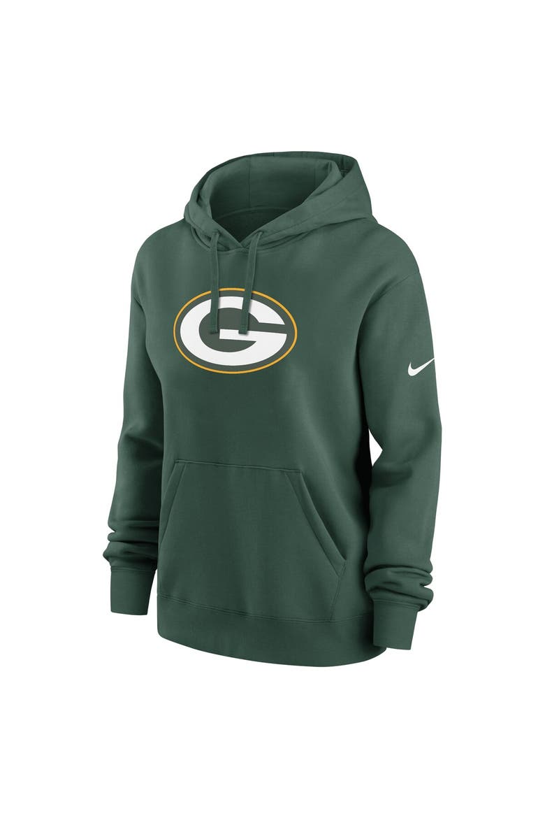 Women's Nike Green Green Bay Packers Club Fleece Pullover Hoodie, Alternate, color, Green