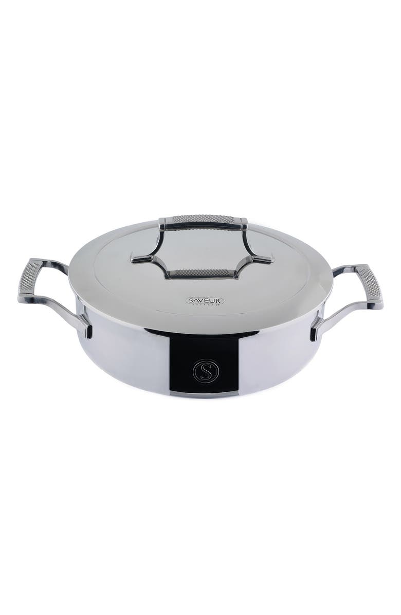 SAVEUR SELECTS 3qt. Sauteuse with Lid, Main, color, Stainless Steel